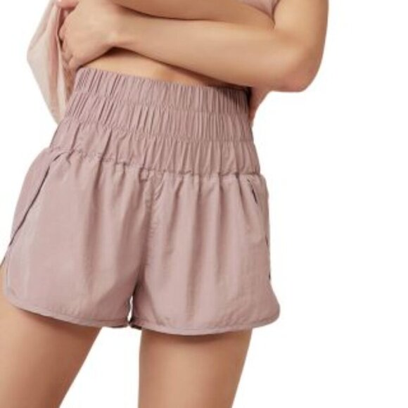 Free People Movement Pink High Rise The Way Home Shorts - Picture 1 of 6